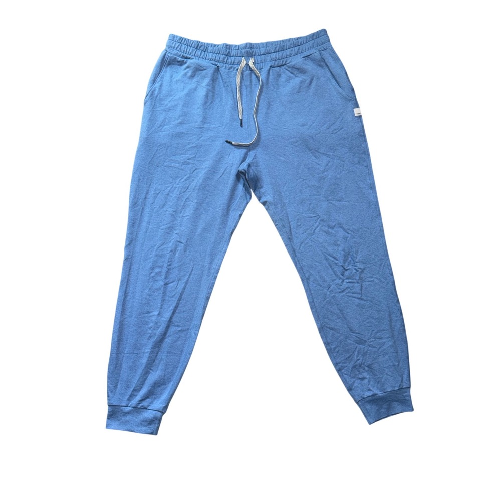 Vuori Ponto Performance Joggers Blue Heathered Sweatpants VW303 Mens Medium - Picture 2 of 7